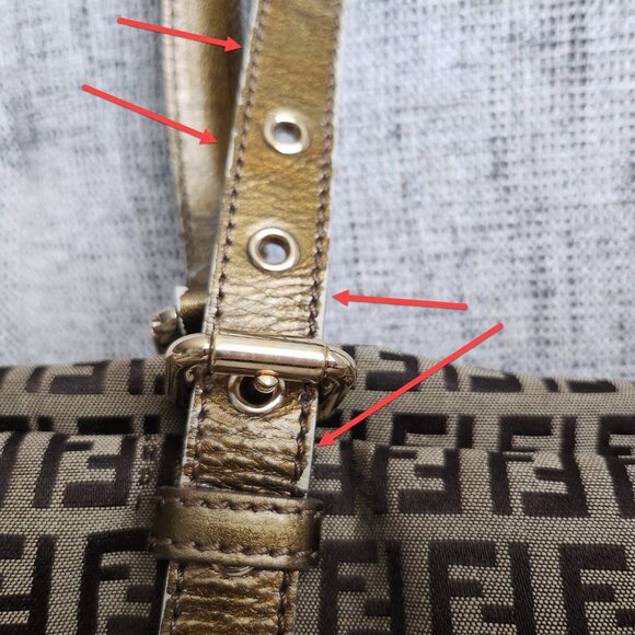 Authentic Fendi Zucchino Tote Charm Canvas Small - Picture 16 of 16